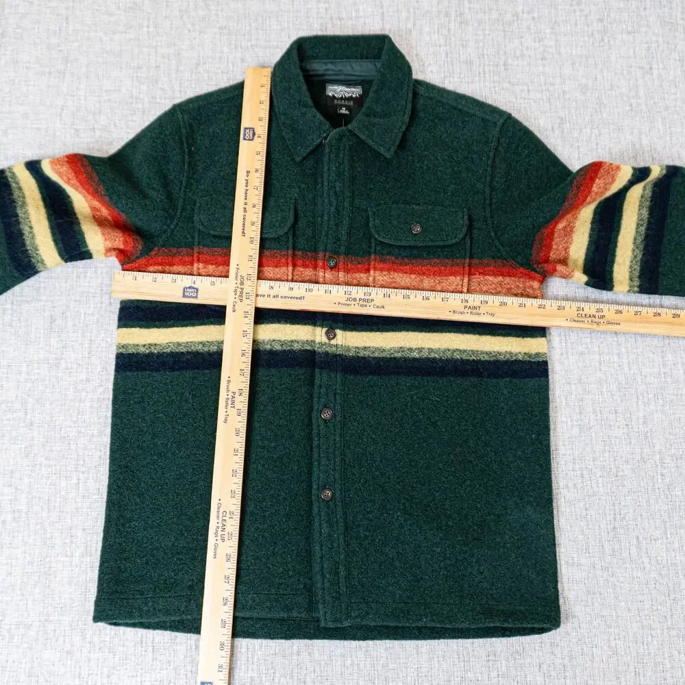 NWT J.Crew Nordic Wool Southwestern Aztec Blanket Shirt Jacket in Green